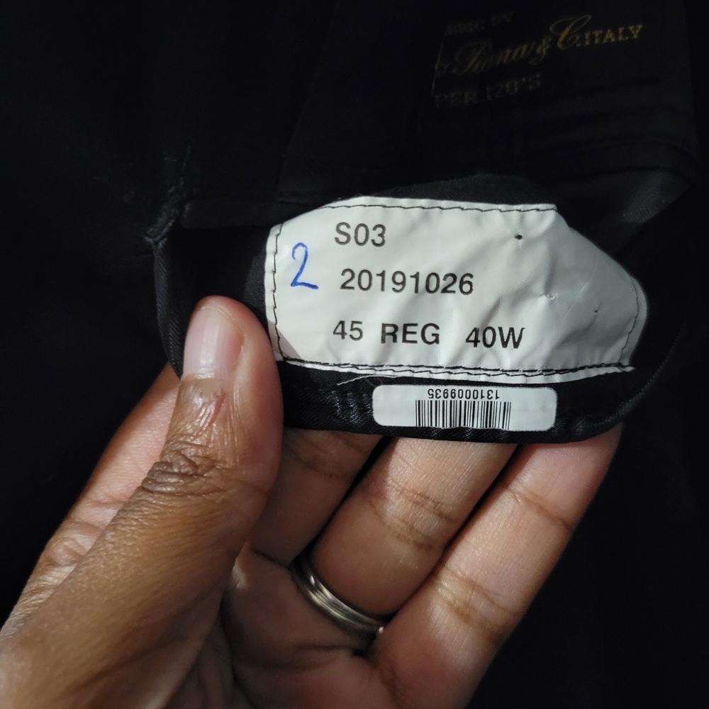 Brooks Brother's Men's Italian Wool Navy Blue Suit Coat Jacket. Size 45R - Picture 7 of 8